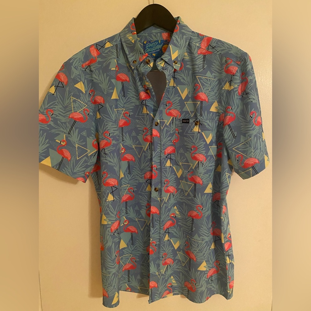 Southern Shirt Company The Darty Collection 2019 Flamingo Print Shirt Medium